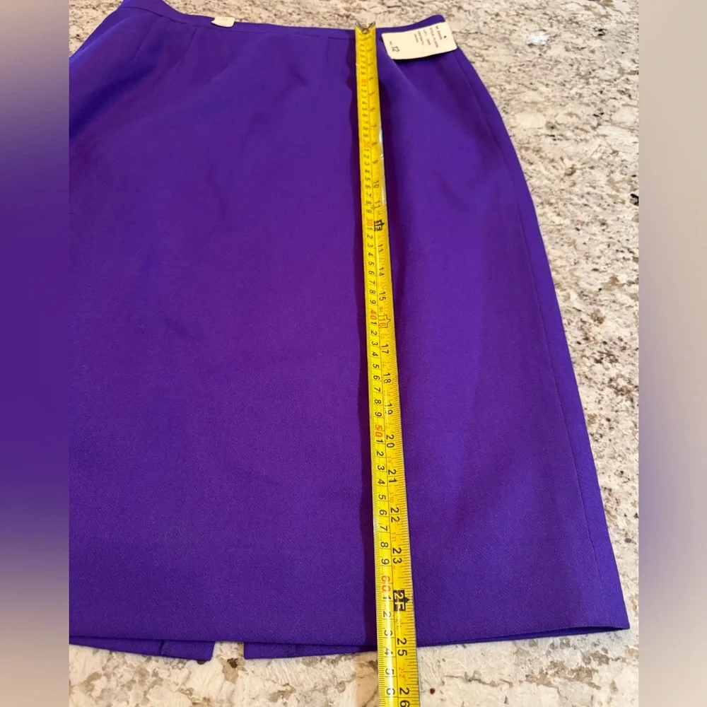 Chic Women's Purple Wool Pencil Skirt‎